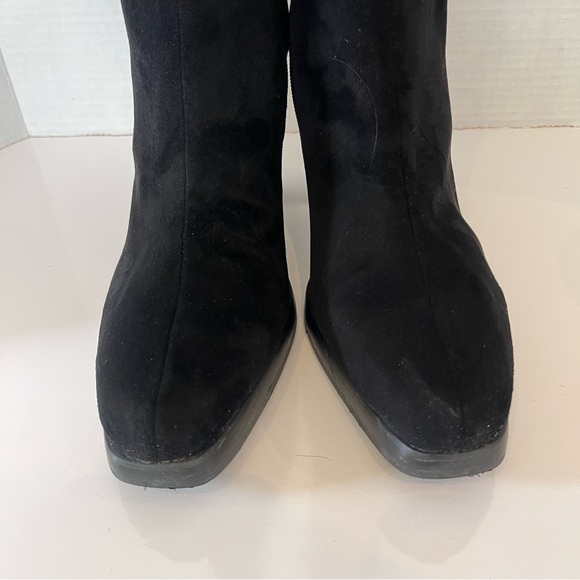 Jeffrey Campbell Claudio Block Heel Sock Boot – Faux Suede Black Women’s Size 9 - Picture 10 of 14
